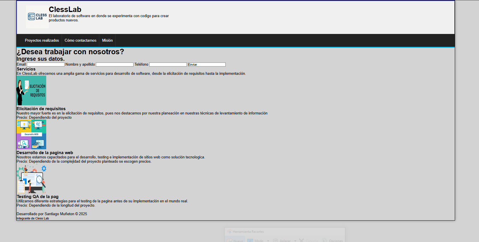 Vista previa de ClessLab