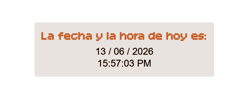 Vista previa de Fecha y Hora